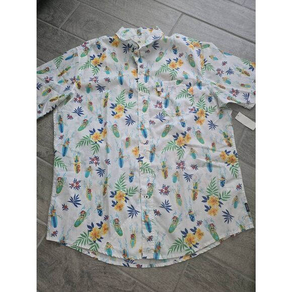Mens Izod Saltwater Performance Short Sleeve Button Down Outdoor Fishing Shirt S - Picture 1 of 8